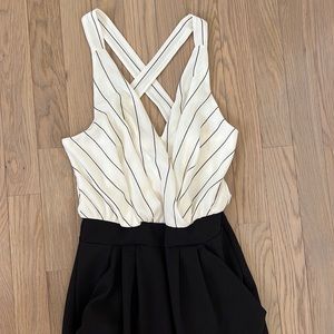 AGACI black/white bodycon jumpsuit